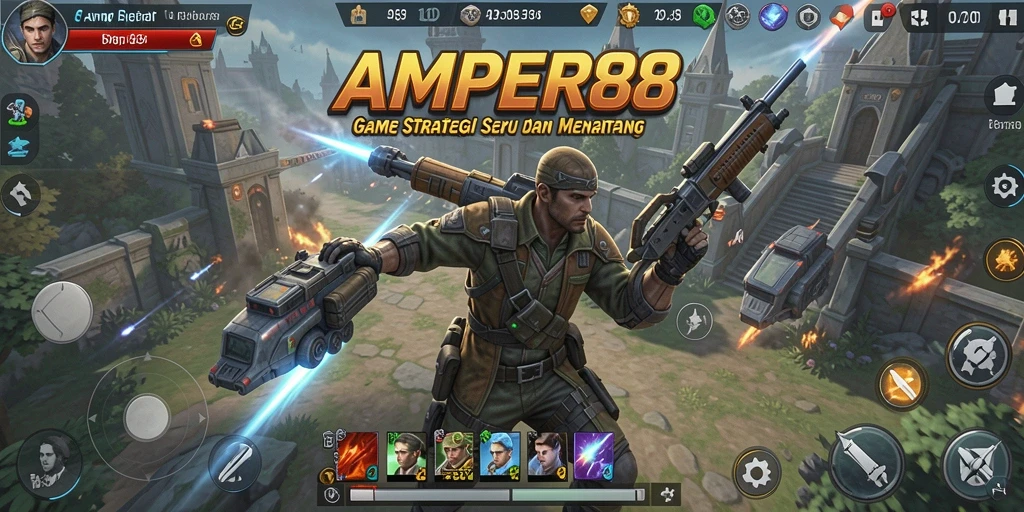 Gambaran dari gameplay strategis AMPER88 yang menantang.
