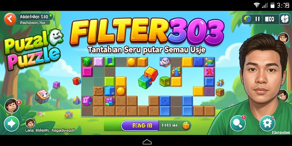 Screenshot dari permainan FILTER303 yang menunjukkan teka-teki menarik.