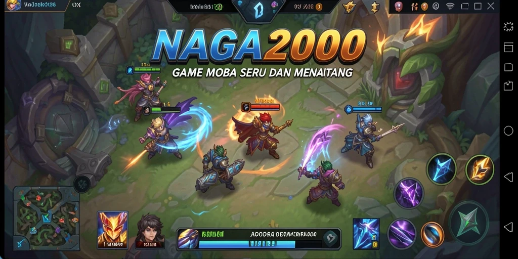 Tampilan gameplay seru dalam NAGA2000 dengan karakter dan strategi menarik.