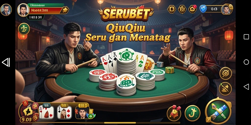 Screenshot SERUBET menampilkan keseruan permainan QiuQiu.